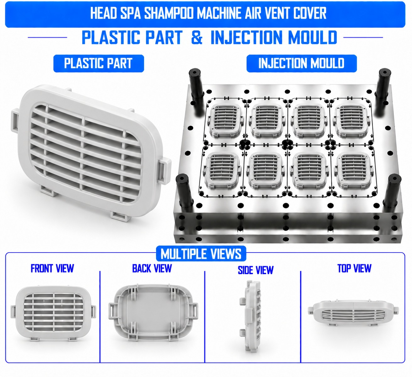 Head Spa Shampoo Machine Plastic Air Vent Mould and Moulding Services